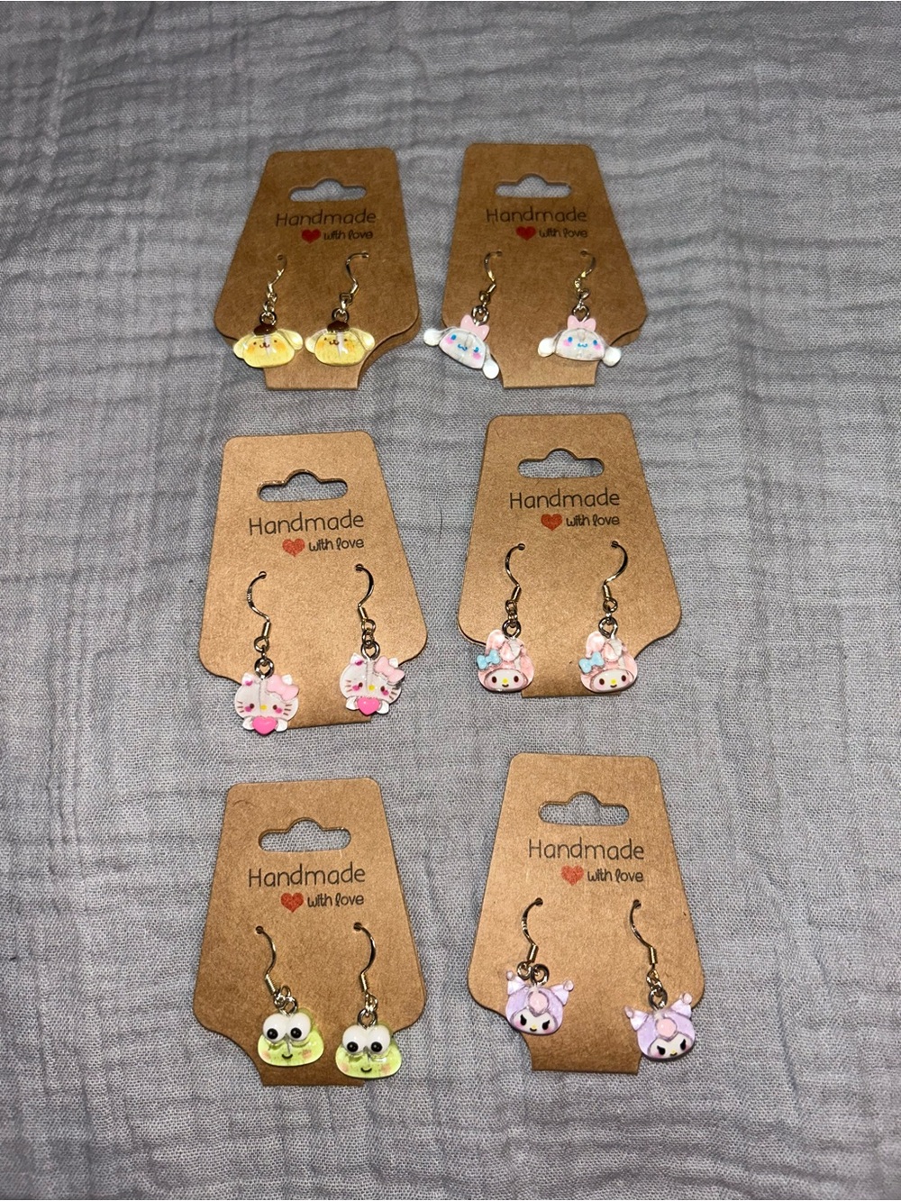 Handmade hello kitty and friends earrings